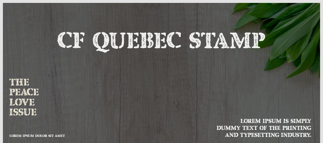 CF Quebec Stamp Font
