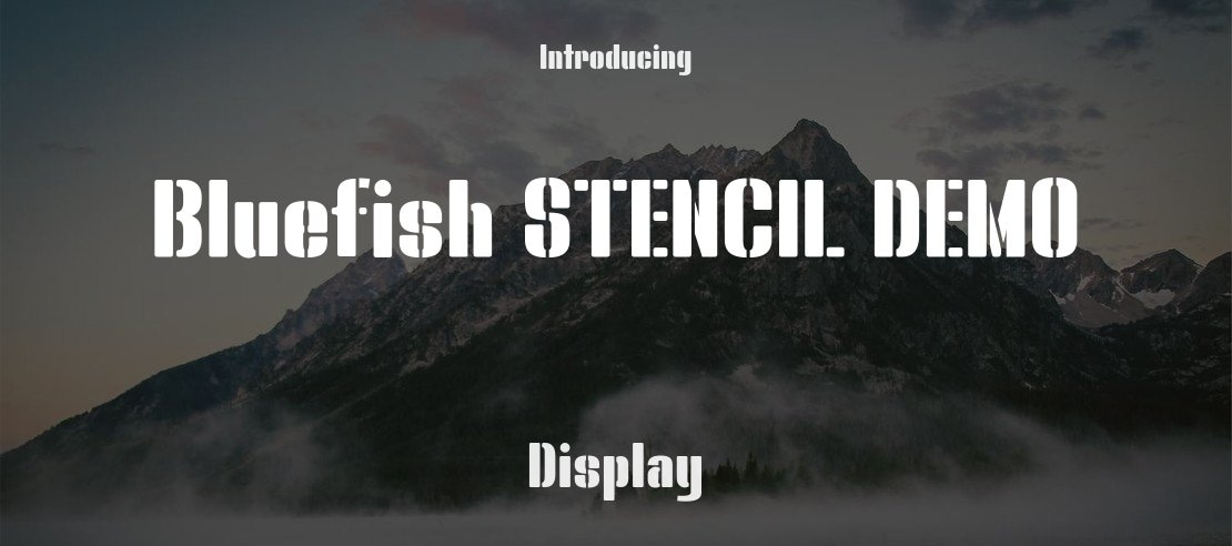 Bluefish STENCIL DEMO Font Family
