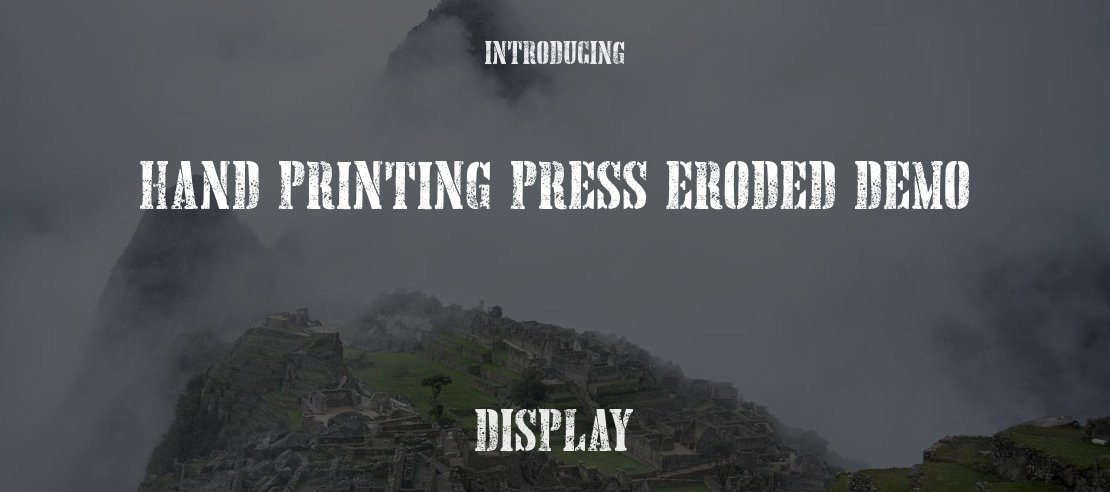 Hand Printing Press Eroded DEMO Font