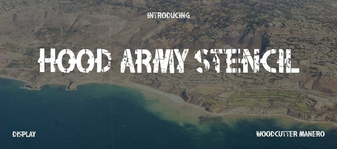 Hood Army Stencil Font