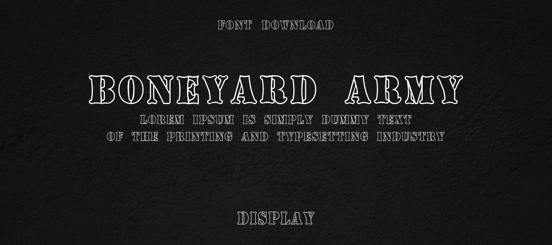 Boneyard Army Font