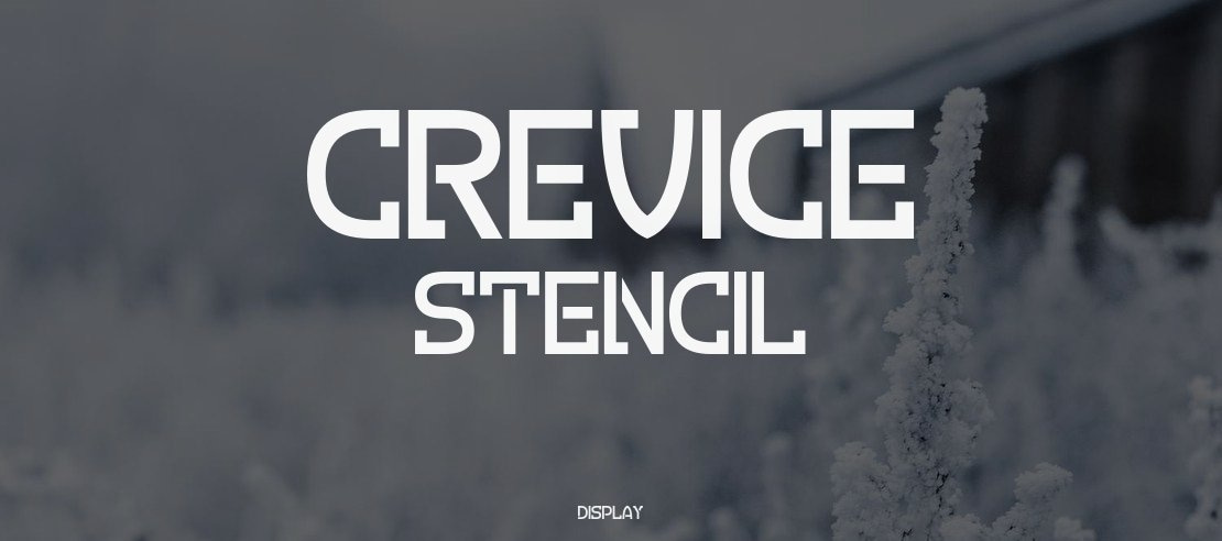 Crevice Stencil Font