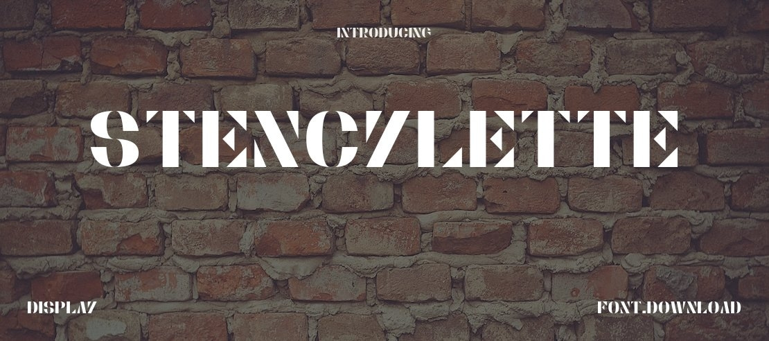 Stencylette Font