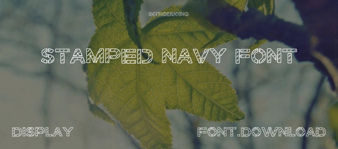 Stamped Navy Font