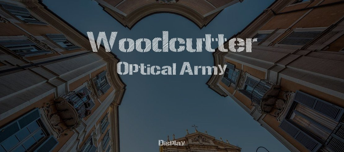 Woodcutter Optical Army Font