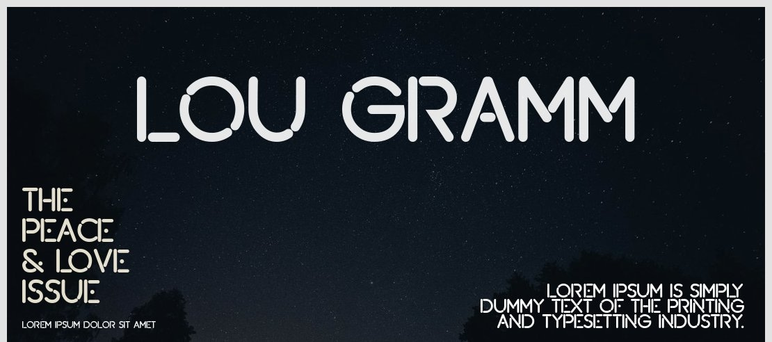 Lou Gramm Font