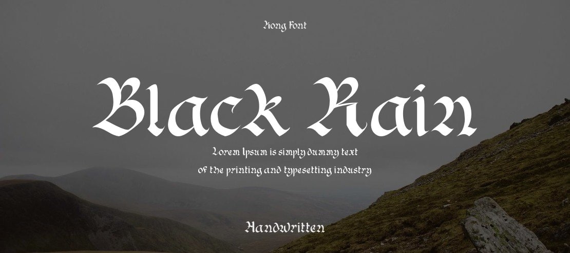 Black Rain Font