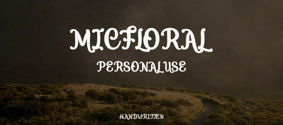 Micfloral personal use Font