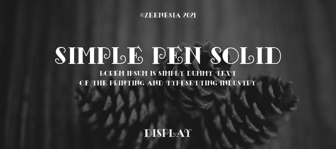 Simple Pen Solid Font