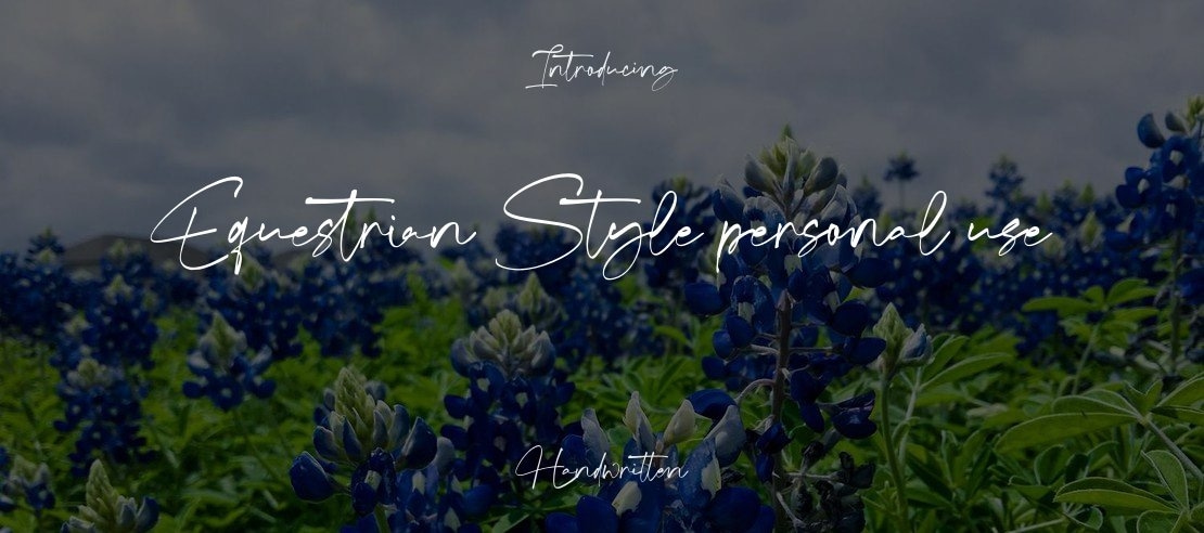 Equestrian Style personal use Font