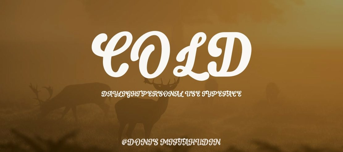 Cold Daylight personal use Font