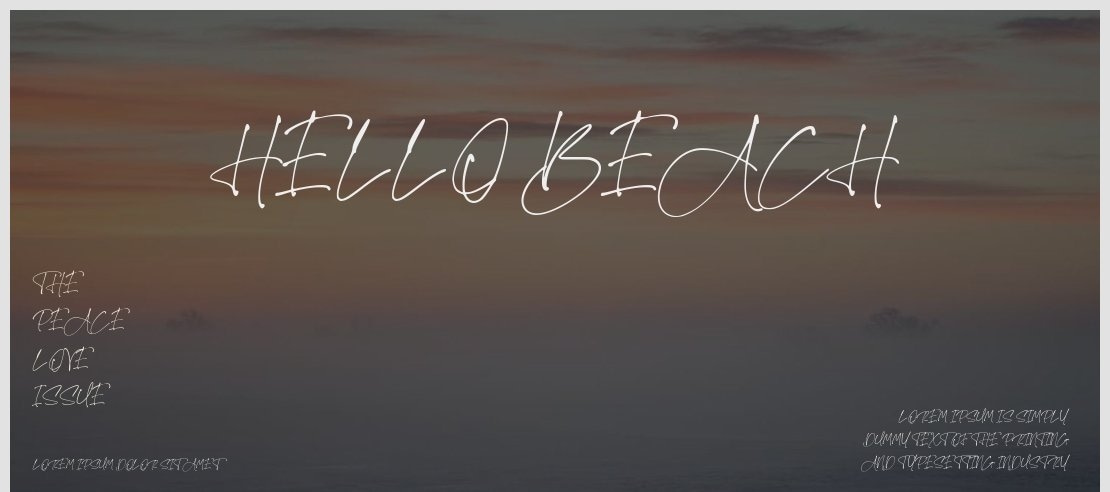 Hello Beach Font