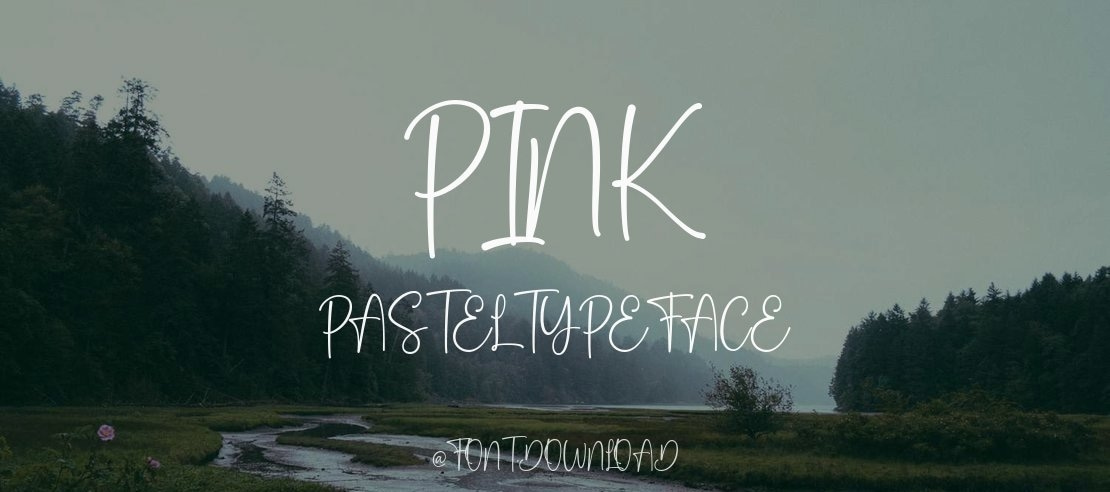 pink pastel Font