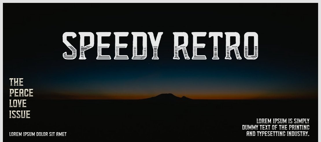 Speedy Retro Font