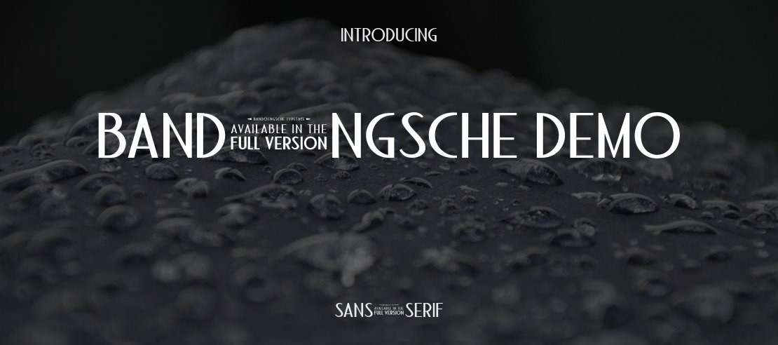 Bandoengsche DEMO Font