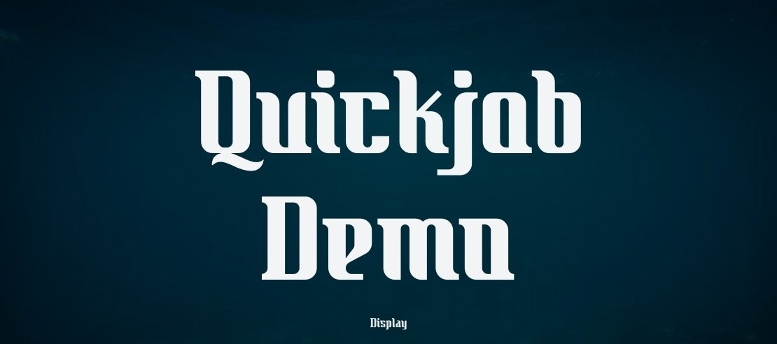 Quickjob Demo Font