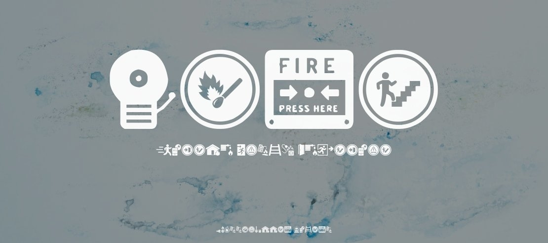 Fire Safety Icons Font