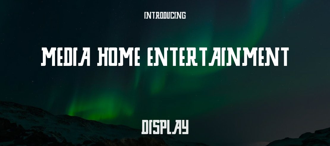 Media Home Entertainment Font