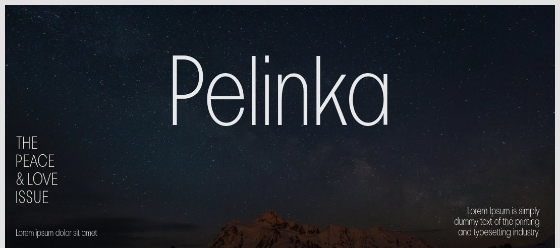 Pelinka Font Family