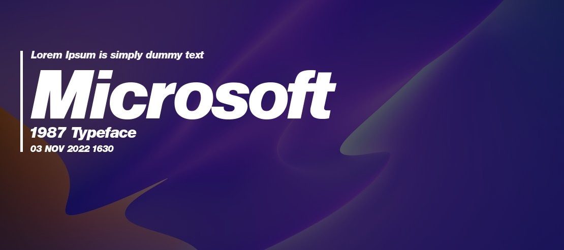 Microsoft 1987 Font