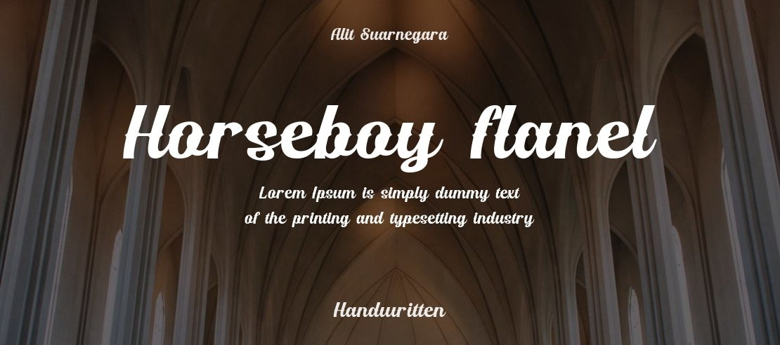 Horseboy flanel Font