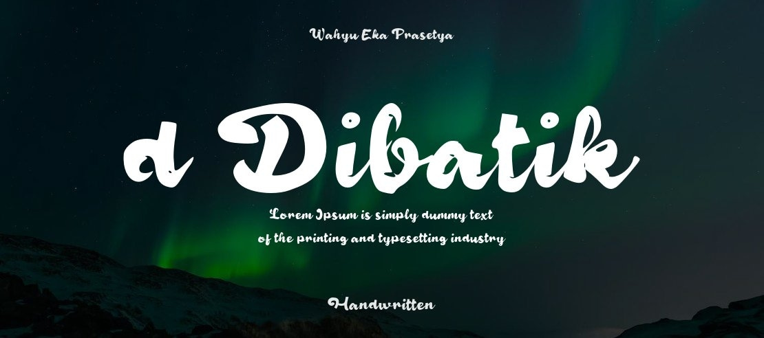 d Dibatik Font