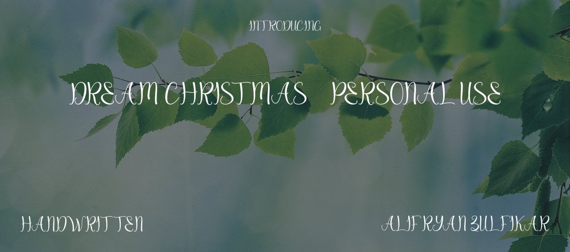 Dream Christmas - Personal Use Font