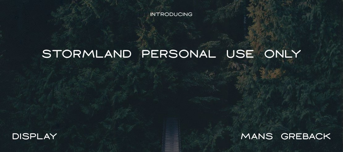 Stormland PERSONAL USE ONLY Font Family