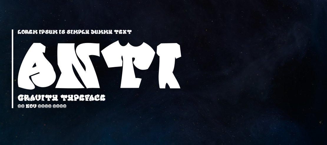 ANTI GRAVITY Font Family