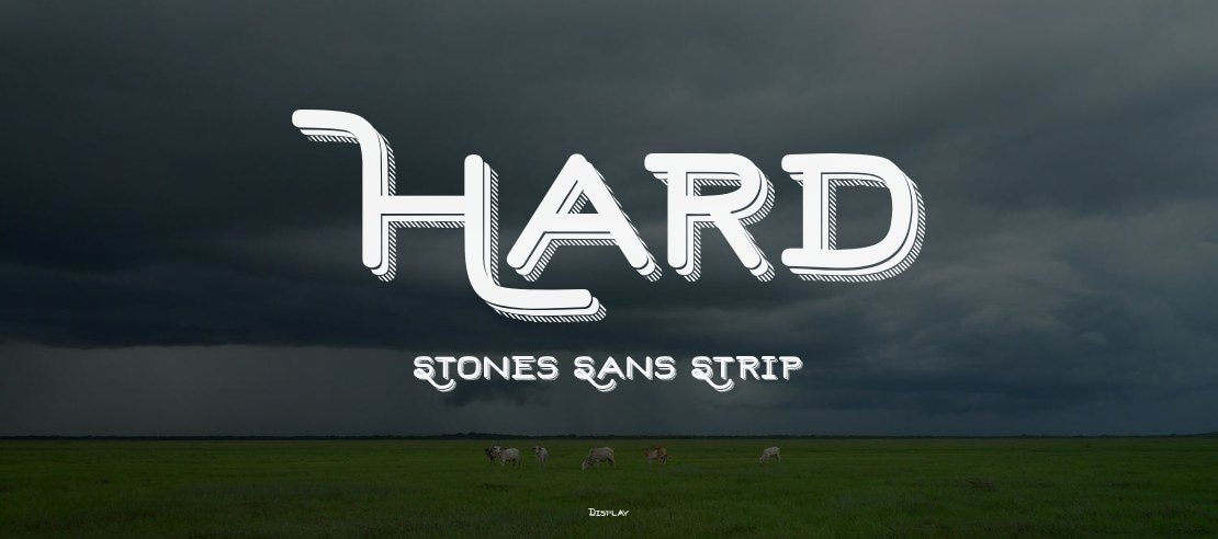 Hard Stones Sans Strip Font