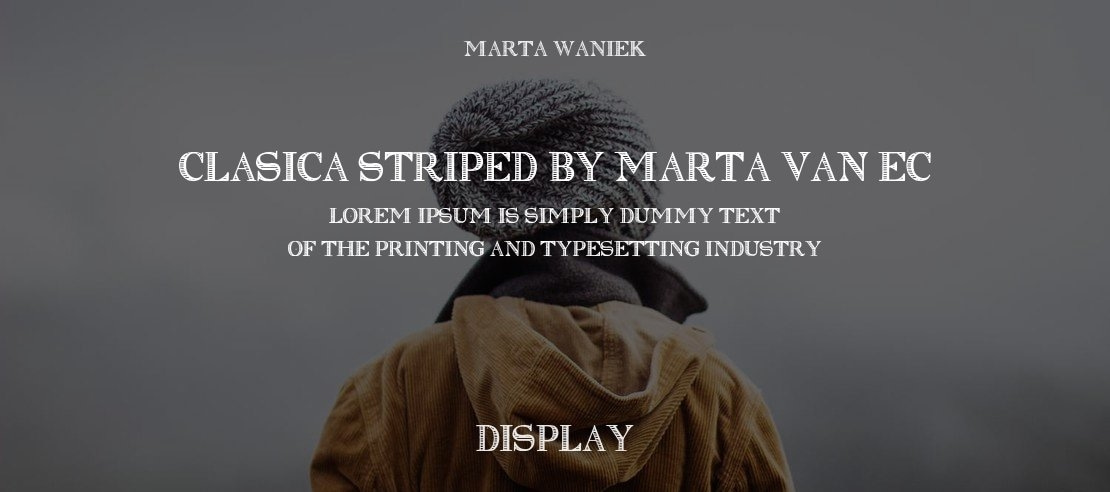 Clasica Striped by Marta van Ec Font