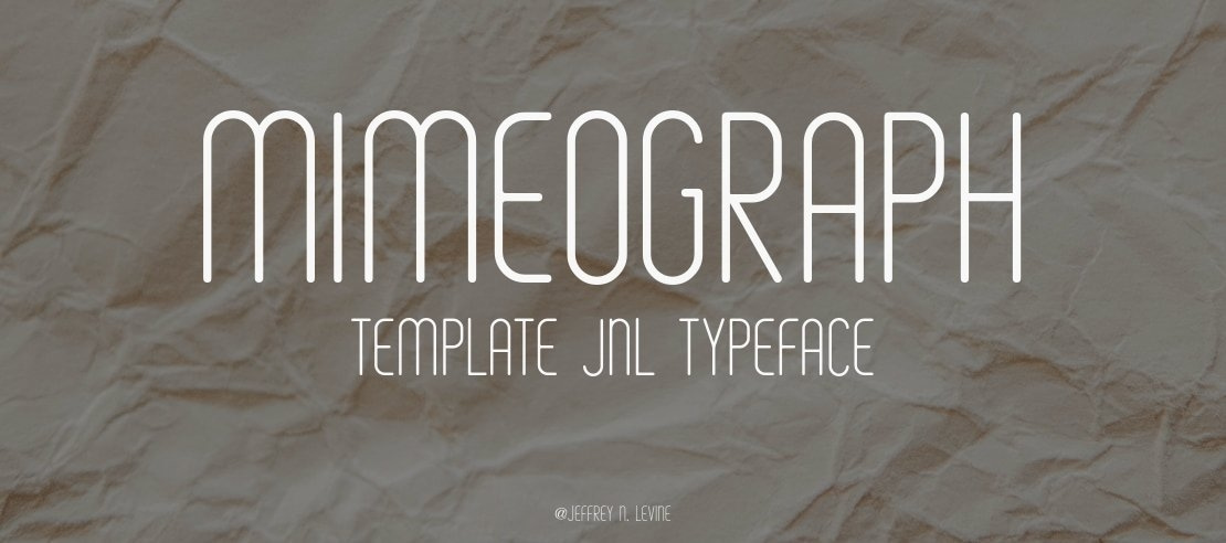 Mimeograph Template JNL Font Family