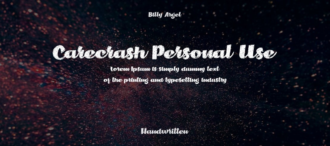 Carecrash Personal Use Font