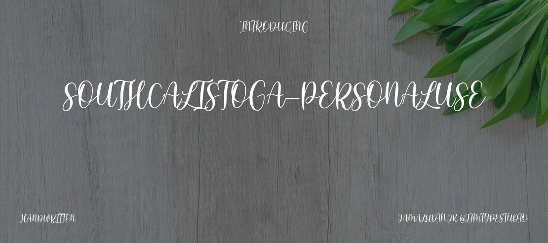 SouthCalistoga_PERSONALUSE Font