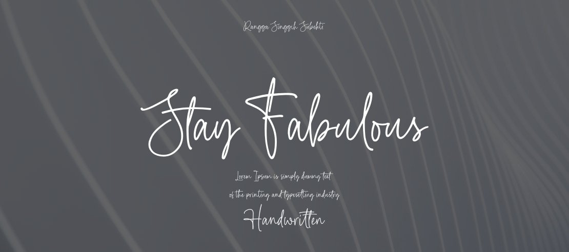 Stay Fabulous Font Family