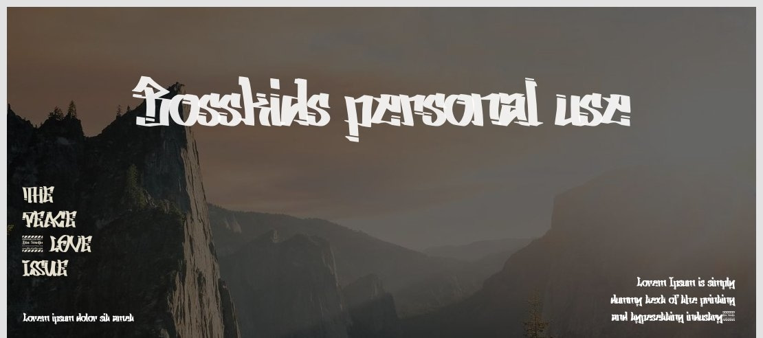 Bosskids personal use Font