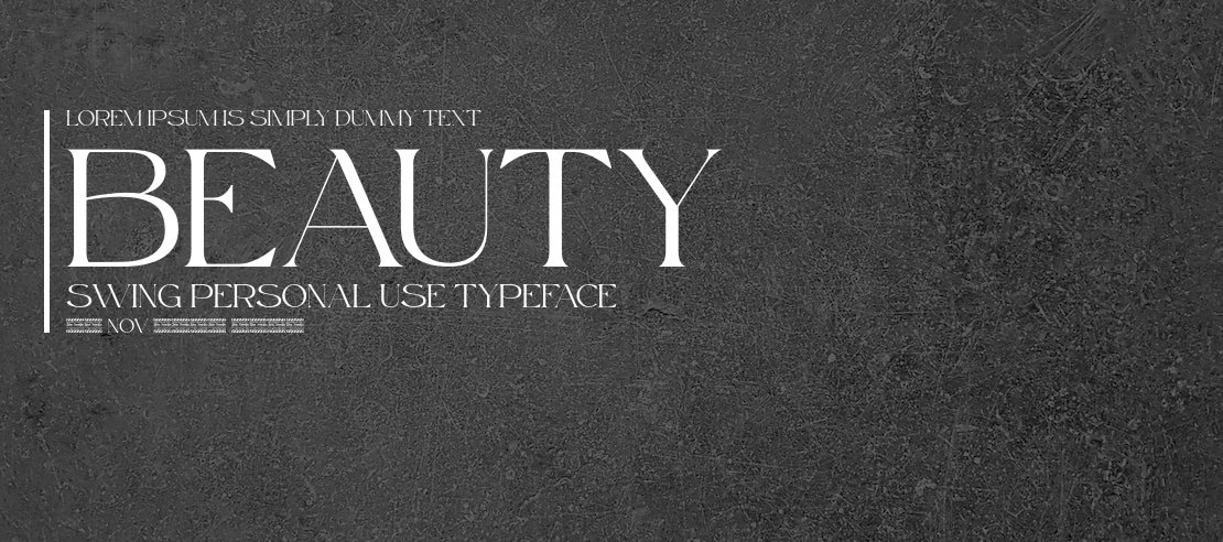 Beauty Swing Personal Use Font