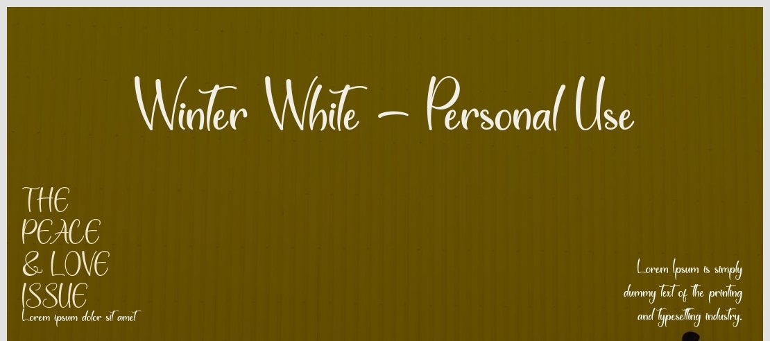 Winter White - Personal Use Font