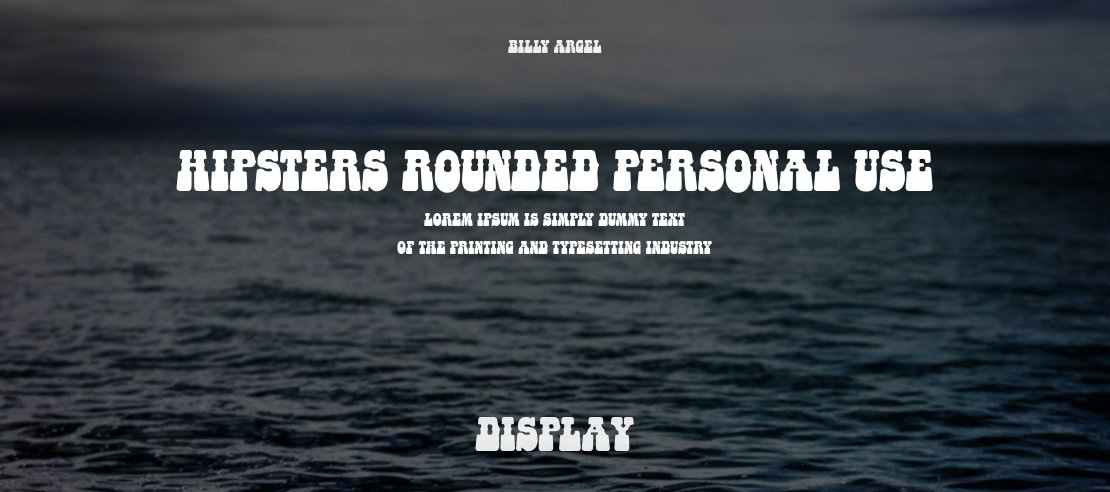 HIPSTERS ROUNDED PERSONAL USE Font