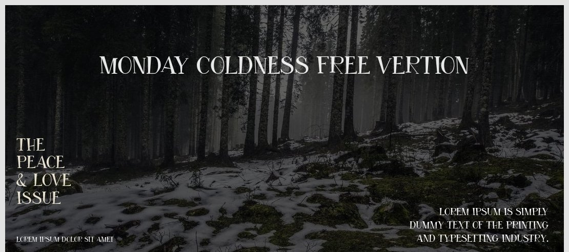 Monday coldness free vertion Font