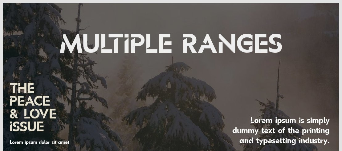 MULTIPLE RANGES Font