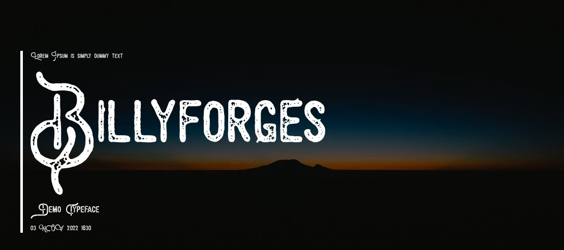 Billyforges Demo Font