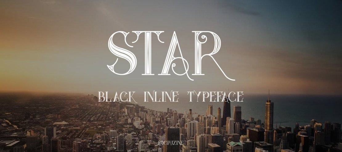 Star Black Inline Font