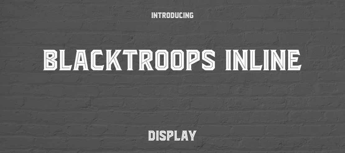 Blacktroops Inline Font