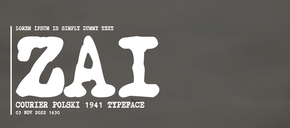 zai Courier Polski 1941 Font