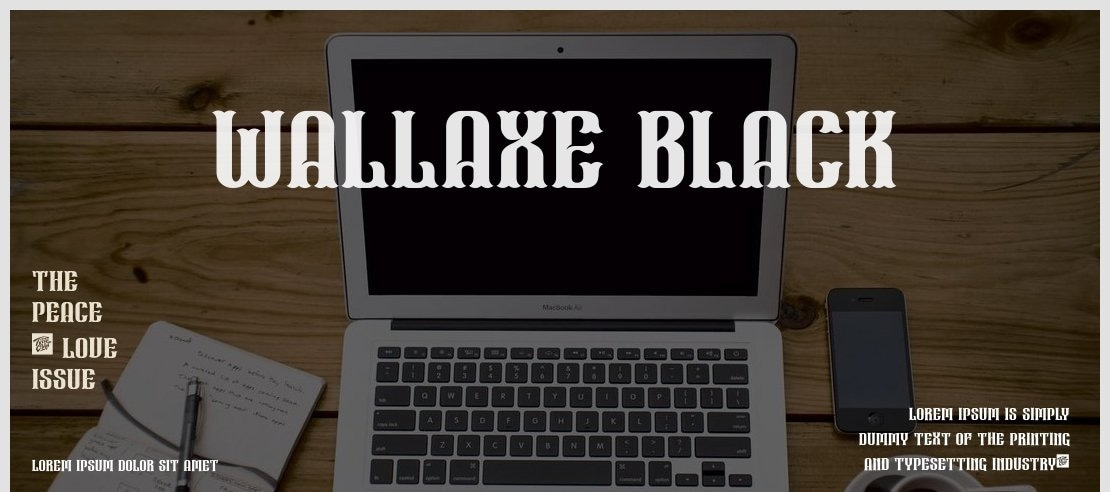 WallAxe Black Font
