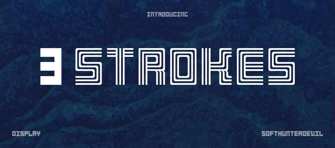 3 Strokes Font