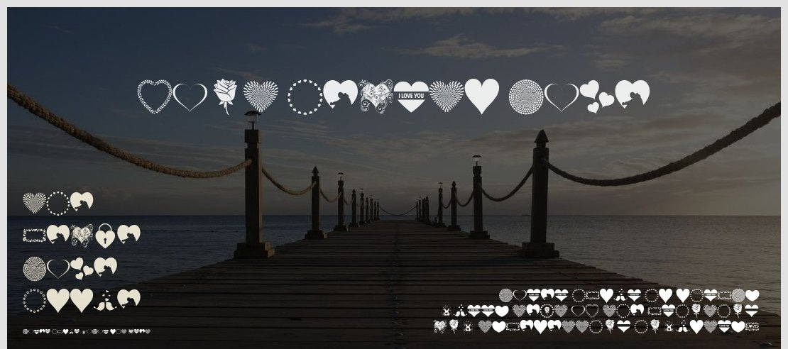 Font Hearts Love