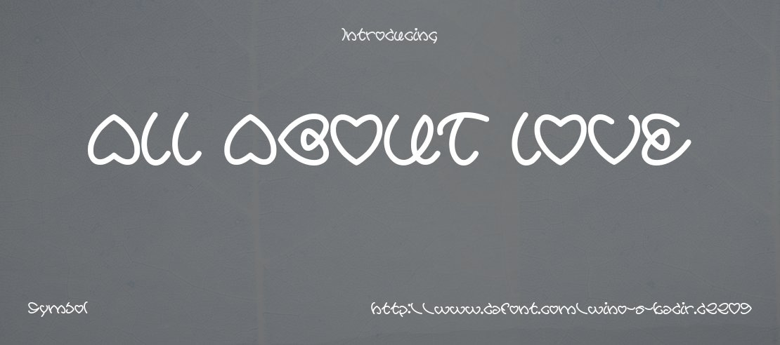 ALL ABOUT LOVE Font