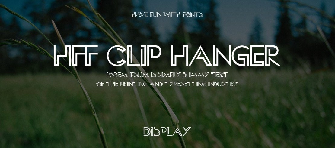 HFF Clip Hanger Font